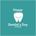 Happy Dentist`s Day Logo Vector Template Design Royalty Free Stock Photo