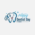 Happy Dentist`s Day Logo Vector Template Design