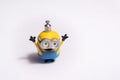 Happy despicable minion toy with little weight on his head