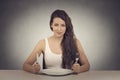 Happy dieting woman Royalty Free Stock Photo