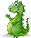 Happy dinosaur cartoon Royalty Free Stock Photo