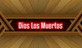 November, Dios Los Muertos, Neon Text Effect on bricks Background