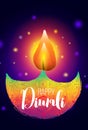 Happy Divali greeting card, vector illustration EPS10