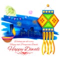 Happy Diwali background kandil