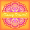 Happy Diwali card. Indian festival of lights