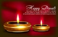 Happy diwali celebration background with deepak Royalty Free Stock Photo