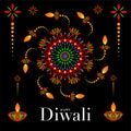 Happy Diwali, Deepavali or Dipavali the festival Royalty Free Stock Photo