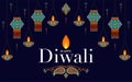 Happy Diwali, Deepavali or Dipavali the festival Royalty Free Stock Photo