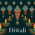 Happy Diwali, Deepavali or Dipavali the festival Royalty Free Stock Photo