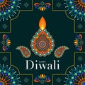 Happy Diwali, Deepavali or Dipavali the festival Royalty Free Stock Photo