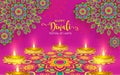 Happy Diwali festival card .