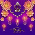 Happy Diwali festival card