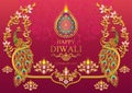 Happy Diwali festival card Royalty Free Stock Photo