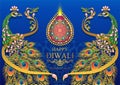 Happy Diwali festival card Royalty Free Stock Photo