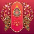 Happy Diwali festival card Royalty Free Stock Photo