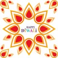 Happy diwali festival, floral decoration ethnicity background