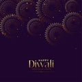 Happy diwali firework background festival card design