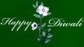 Happy Diwali Green Background Illustration Image