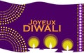 Happy Diwali, greeting card, festival of lights, India, French.