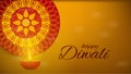 Happy Diwali illustration. Warm colors background