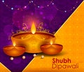 Happy Diwali light festival of India greeting background Royalty Free Stock Photo