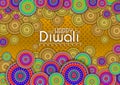 Happy Diwali light festival of India greeting background