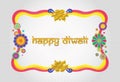 Happy diwali modern frame