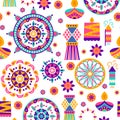 Happy Diwali Seamless Pattern