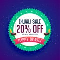 Happy diwali seasonal sale background with offer details Royalty Free Stock Photo