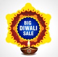 Happy Diwali Sell Background with Rangoli