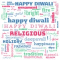 happy diwali word cloud,happy diwali text, cloud use for banner, painting, motivation, web-page, website background, t-shirt &