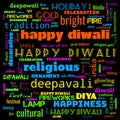 happy diwali word cloud,happy diwali text, cloud use for banner, painting, motivation, web-page, website background, t-shirt &