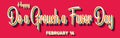 Happy Do a Grouch a Favor Day, February 16. Calendar of February Retro Text Effect, Vector design