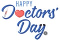 Happy doctor day in July logo