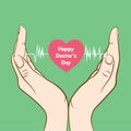 Happy doctor's day greeting design Royalty Free Stock Photo