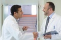 Happy doctors doing handshake Royalty Free Stock Photo