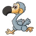 The happy dodo bird is running very fast