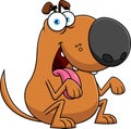 Happy Dog Cartoon Character Begging Royalty Free Stock Photo