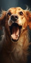 Emotionally Charged Golden Retriever Digital Painting