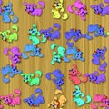 Happy dog image generated seamless texture