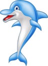 Happy dolphin cartoon Royalty Free Stock Photo