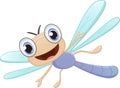 Happy dragonfly cartoon