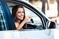 Happy driving portrait Royalty Free Stock Photo