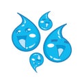 Happy Drops of Water - Cartoon Characters Mascots