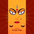 Happy durga pooja celebration indian festival beautiful greeting card background Royalty Free Stock Photo