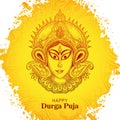 Happy durga pooja celebration indian festival beautiful greeting card background Royalty Free Stock Photo