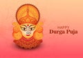 Happy durga pooja celebration indian festival beautiful greeting card background Royalty Free Stock Photo