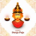 Happy durga pooja celebration indian festival card background Royalty Free Stock Photo