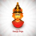Happy durga pooja indian festival card background Royalty Free Stock Photo