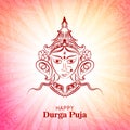 Happy durga pooja indian festival card colorful background Royalty Free Stock Photo
